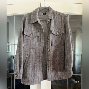 Denver Hayes brown Herringbone Shirt Jacket